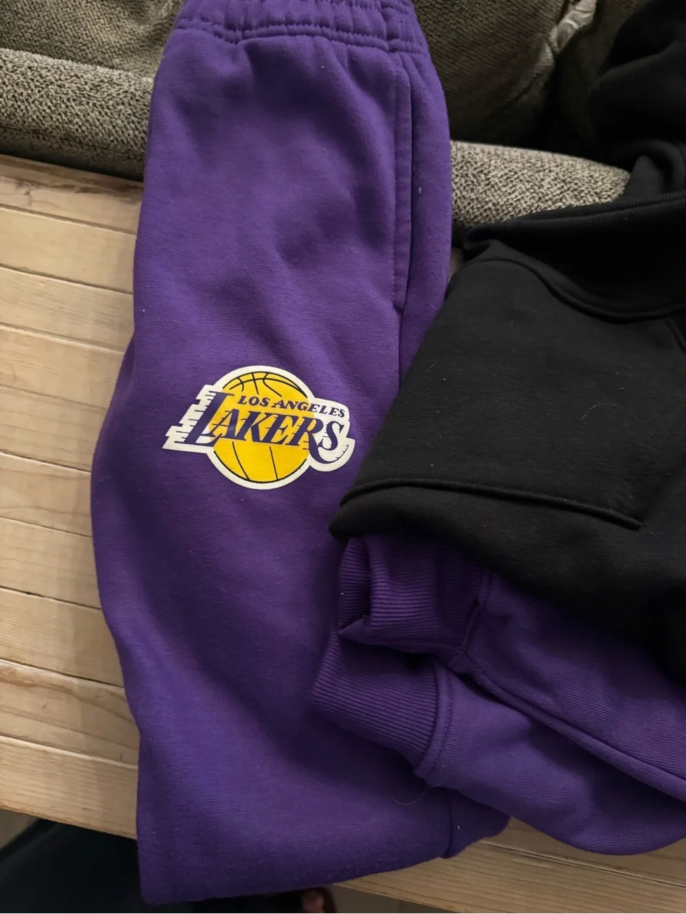 NBA Los Angeles Lakers Black and Purple Kids Matching Set
